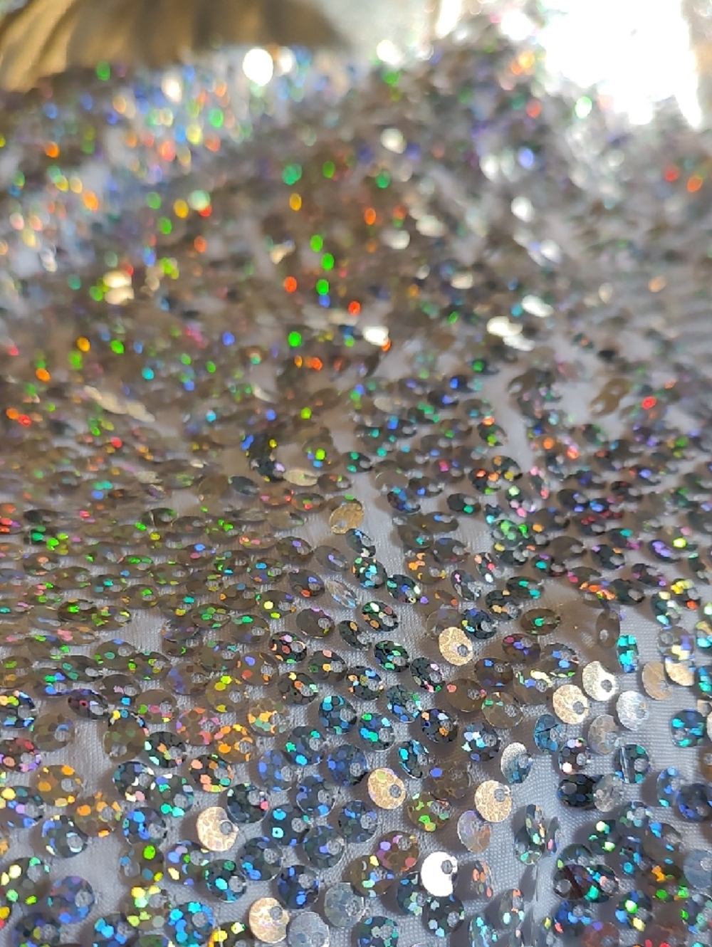 Silver Sequin Leggings - Sparkle High-Waist Stretch Pants - Picture 10 of 10